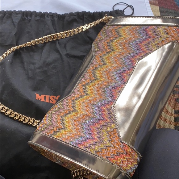 MISSONI Lurex shoulder bag NWT - Picture 2 of 11
